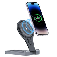 SKAI 15W 3-in-1 Magnetic Wireless Charger Stand for iPhone, Apple Watch, and AirPods