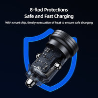 USAMS 45W Type-C Transparent Car Charger