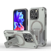 Shockproof MagSafe Armor Case with Holder for iPhone 15 Series