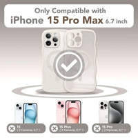 Shockproof MagSafe Case with Curly Frame Design for iPhone 15 Pro Max