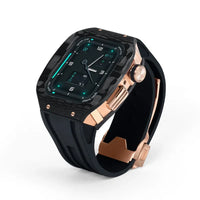 Luxury Carbon Fiber Case with Fluorine Rubber Strap for Apple Watch