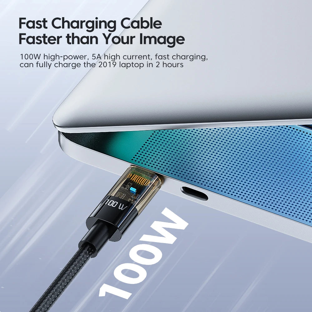 Toocki 100W 5A PD USB-C to USB-C Cable