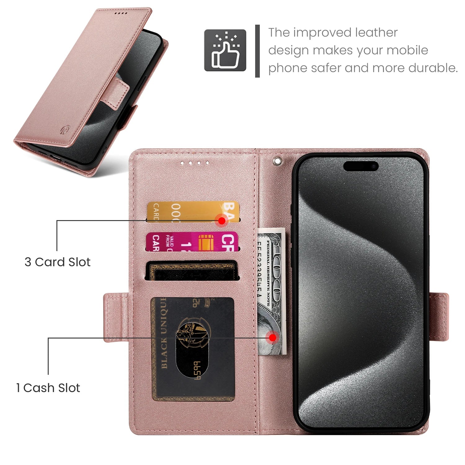 Flip Leather Card Slot Wallet Case for Samsung Galaxy S24 Series