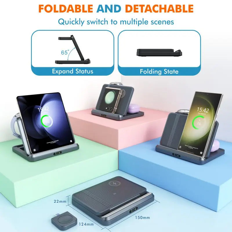 3-in-1 Foldable Wireless Charger Stand