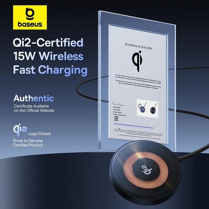 Baseus 15W Magnetic Qi2 Wireless Charger