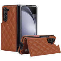 Luxury Leather Phone Case with Card Holder for Samsung Galaxy Z Fold 6 – Elegant Storage and Protection