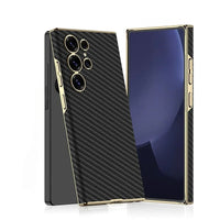 Curved Electroplated Leather Case for Samsung Galaxy S25 Ultra