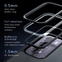 Shockproof Matte Frosted Skin Feel PC+TPU Transparent Case with Anti-fingerprint for OPPO Reno12 Series