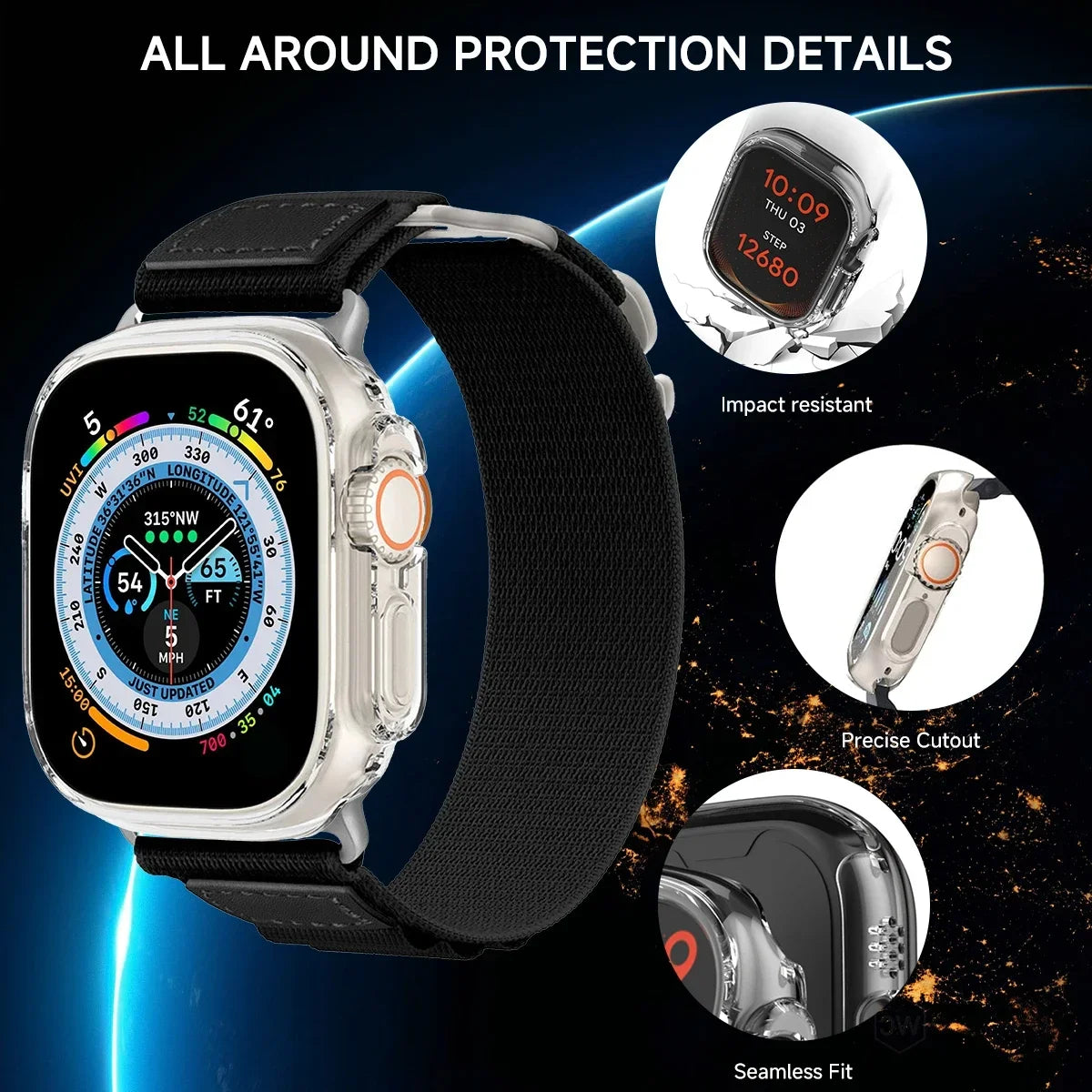 Protective Shockproof PC Case for Apple Watch