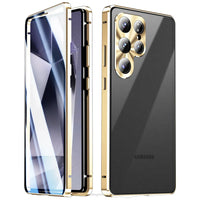 360 Protection Metal Magnetic Case with Glass for Samsung Galaxy S25 Ultra