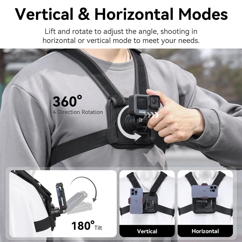 Ulanzi Go-Quick II Magnetic Chest Strap for Action Camera