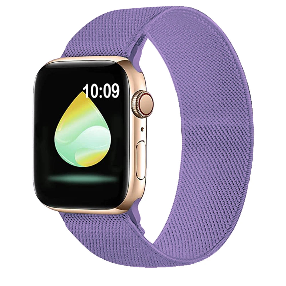 Elastic Nylon Braided Solo Loop Strap for Apple Watch