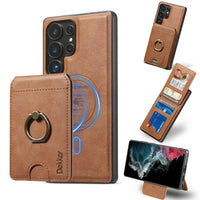 2-in-1 Leather Wallet Case with Detachable Card Holder for Samsung Galaxy S25 Series