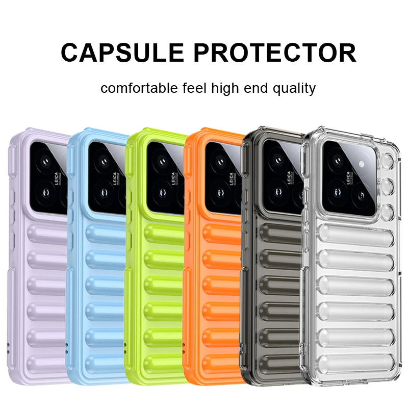 Capsule Protective TPU Silicone Shockproof Rubber Phone Case for Xiaomi 14 Series