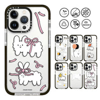 Cute Ribbon Lamb & Happy Balloon Soft TPU Shockproof Case for iPhone 15 Series