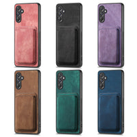 2-in-1 Magnetic Card Holder Detachable Vintage Leather Case for Samsung Galaxy A25