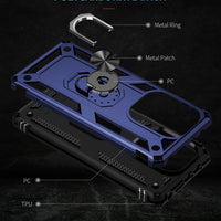 Military Shockproof Case with Ring Kickstand for Xiaomi Redmi Note 13 Series