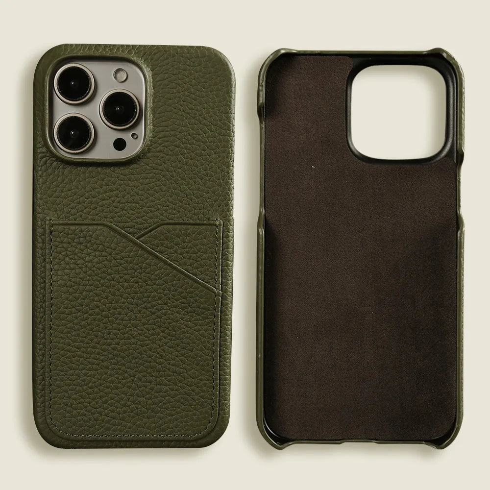 Genuine Leather Case with Card Slots iPhone 15 Series