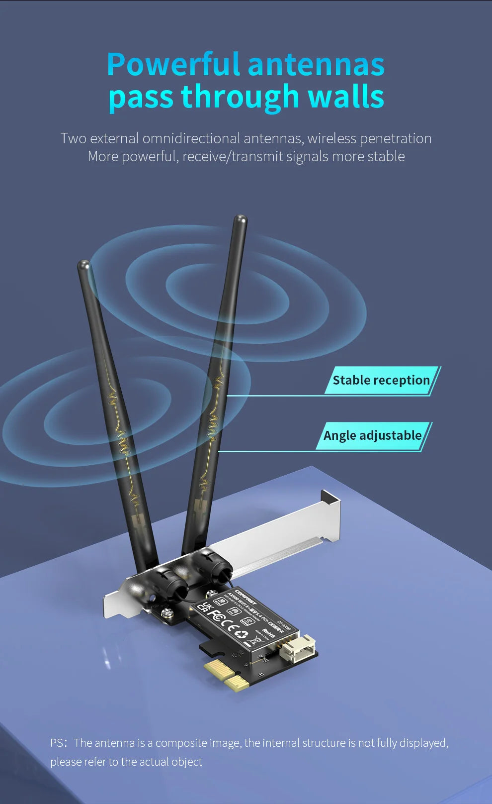 Comfast Wi-Fi 6 AX900 PCIe Network Card