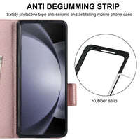 Premium Leather Double Buckle Card Slot Wallet Case for Samsung Galaxy Z Fold 5