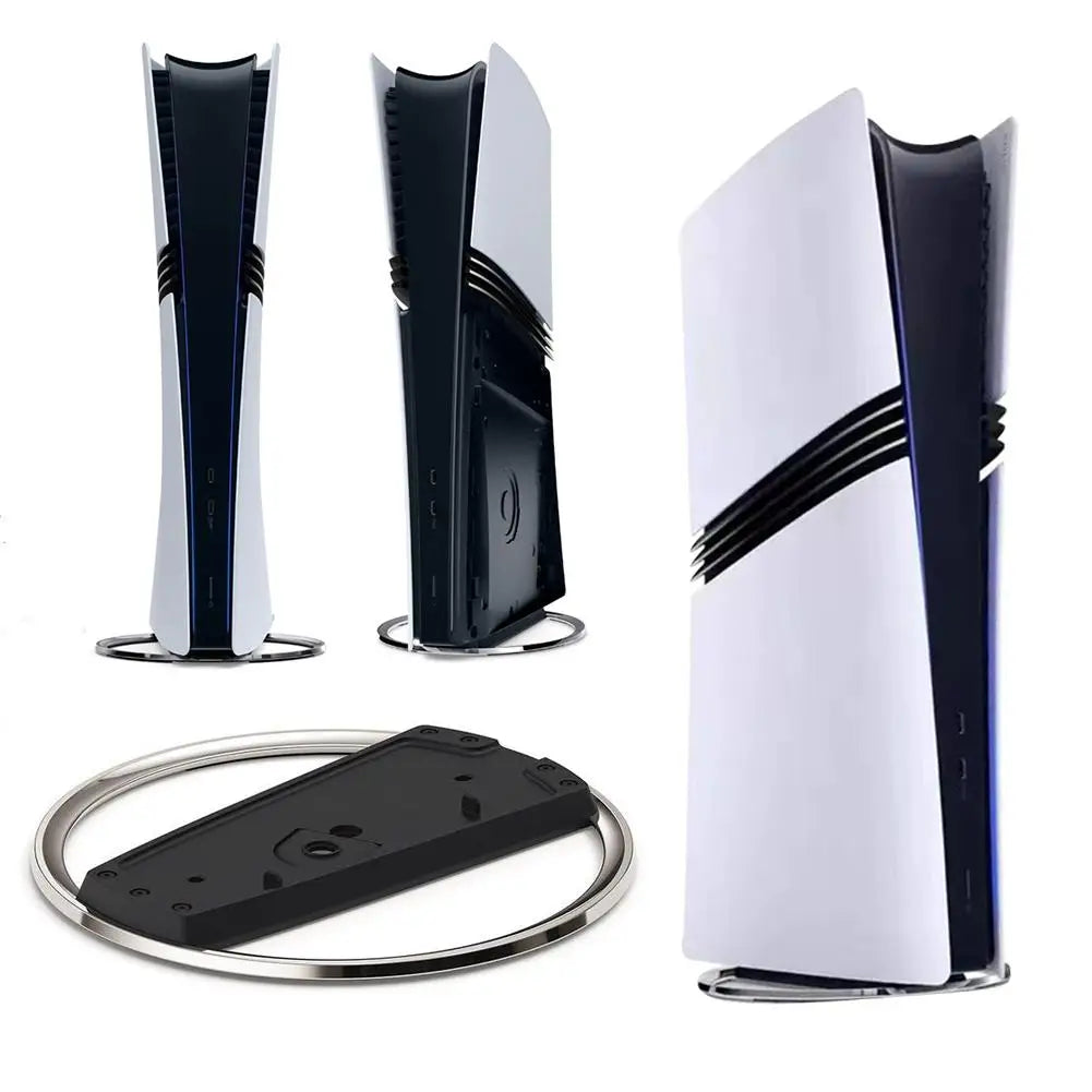 Portable Metal Vertical Stand for PlayStation 5 Pro with Anti-Slip Base