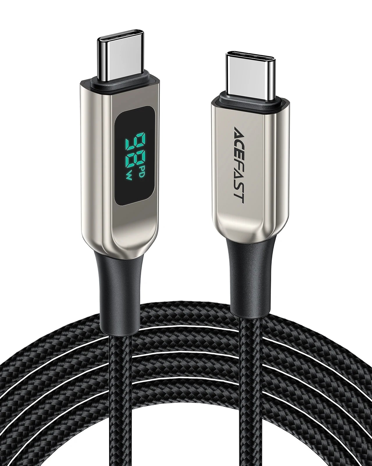 ACEFAST 100W USB-C to USB-C Fast Charging Cable with LED Display