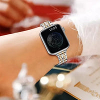 Elegant Slim Women's Stainless Steel Bracelet for Apple Watch