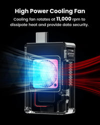 Hrusitoo Disk M.2 NVMe SSD Enclosure with Active Cooling System