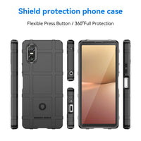 Rugged Shield Non-slip Texture Shockproof Soft TPU Silicone Protective Back Case for Sony Xperia 10 VI