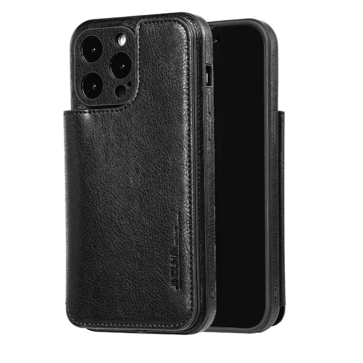 Luxury Leather Flip Wallet Case for iPhone 15 Series