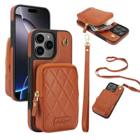 iPhone 15 Crossbody Wallet Case with Lanyard for Hands-Free Convenience