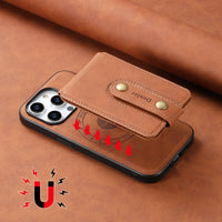 2-in-1 Magnetic Vertical Card Holder Phone Case with Removable Wallet Pocket for iPhone 14 Series