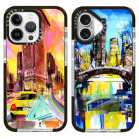 Oil Painting City Building Bridge Soft TPU Shockproof Back Case for iPhone 16 Series