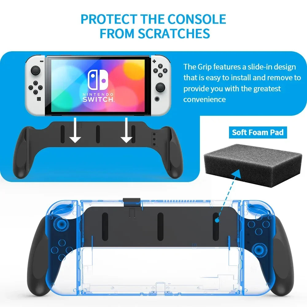 Ergonomic Dockable Hand Grip Case for Nintendo Switch OLED