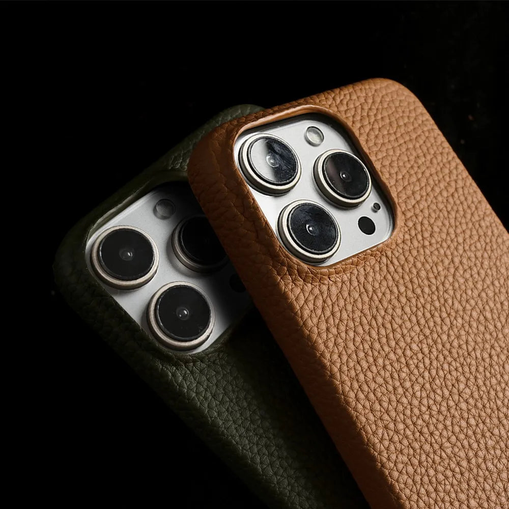 Full Grain Genuine Leather Phone Case for iPhone 15 Series