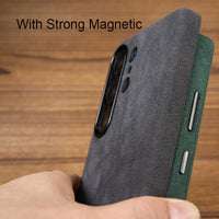 Luxury Italian Alcantara Case for Samsung Galaxy S25 Ultra