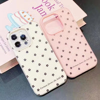 Simple Style Small Flowers Candy Color Silicone Case for iPhone 15 Series