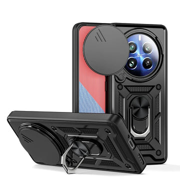 Shockproof Armor Case with Slide Camera Protection Ring Stand for Realme 12 Series