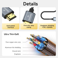 MOSHOU Ultra High-Speed HDMI 2.1 Cable