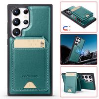 2-in-1 Detachable Leather Wallet Case with Vertical Card Slots for Samsung Galaxy S24 Series