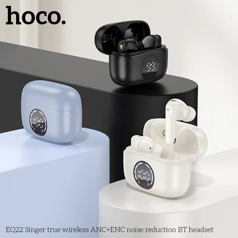 HOCO EQ22 Wireless Earbuds with Active Noise Cancellation and NFC Technology