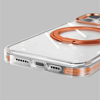 Rotatable Bracket Transparent MagSafe Case for iPhone 15 Series