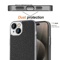 Premium Leather Rock Texture Splicing Case for iPhone 15 Series