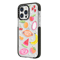 Cherry Banana Watermelon Pattern Soft TPU Shockproof Back Case for iPhone 15 Series