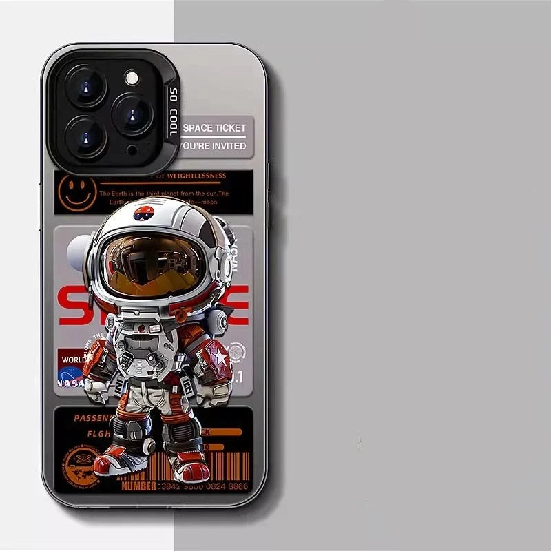 Electroplated Astronaut Phone Case for iPhone 14 Series