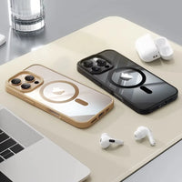 Shockproof Transparent MagSafe Case for iPhone 16 Series with Airbag & Lens Protection