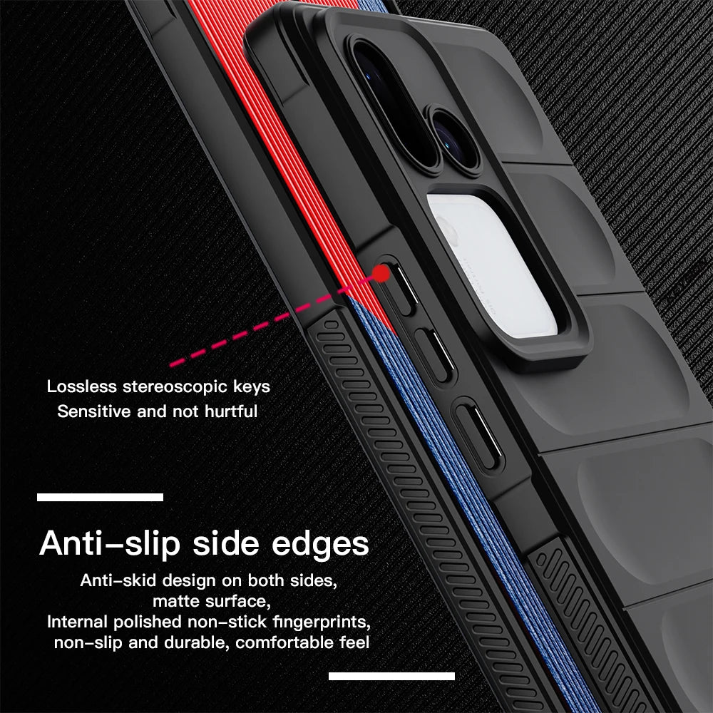 Shockproof Anti-Skid Soft Silicone Back Cover Case for VIVO V30 and V30 Pro