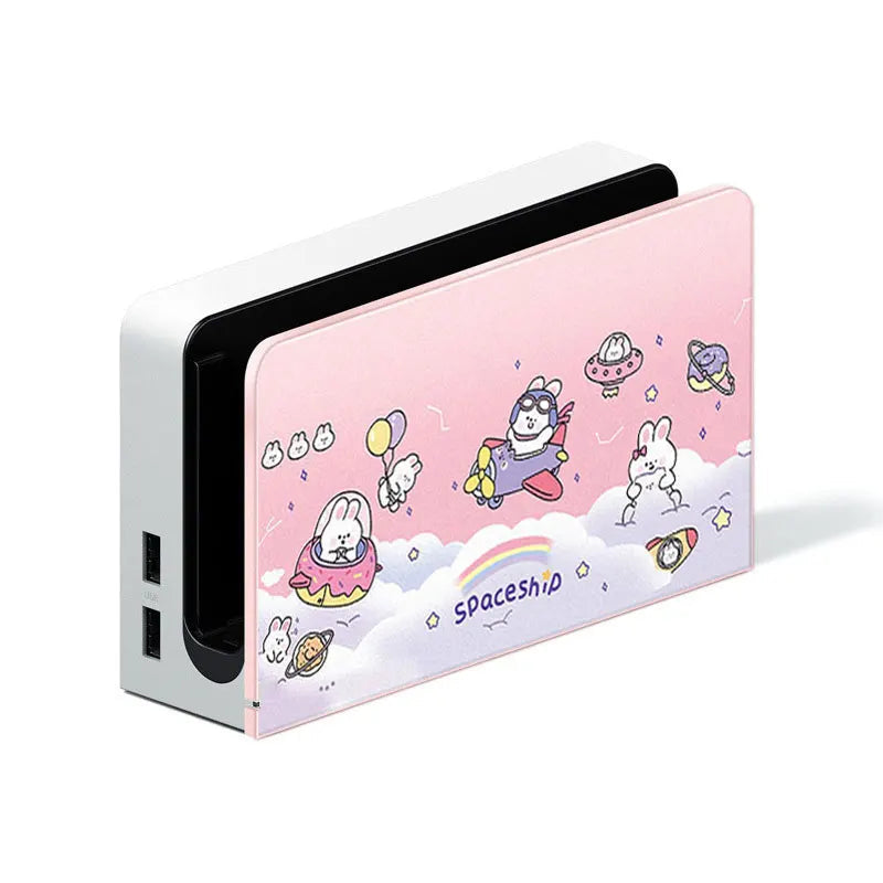 Decorative Front Plate Protective Cover for Nintendo Switch OLED Charging Dock