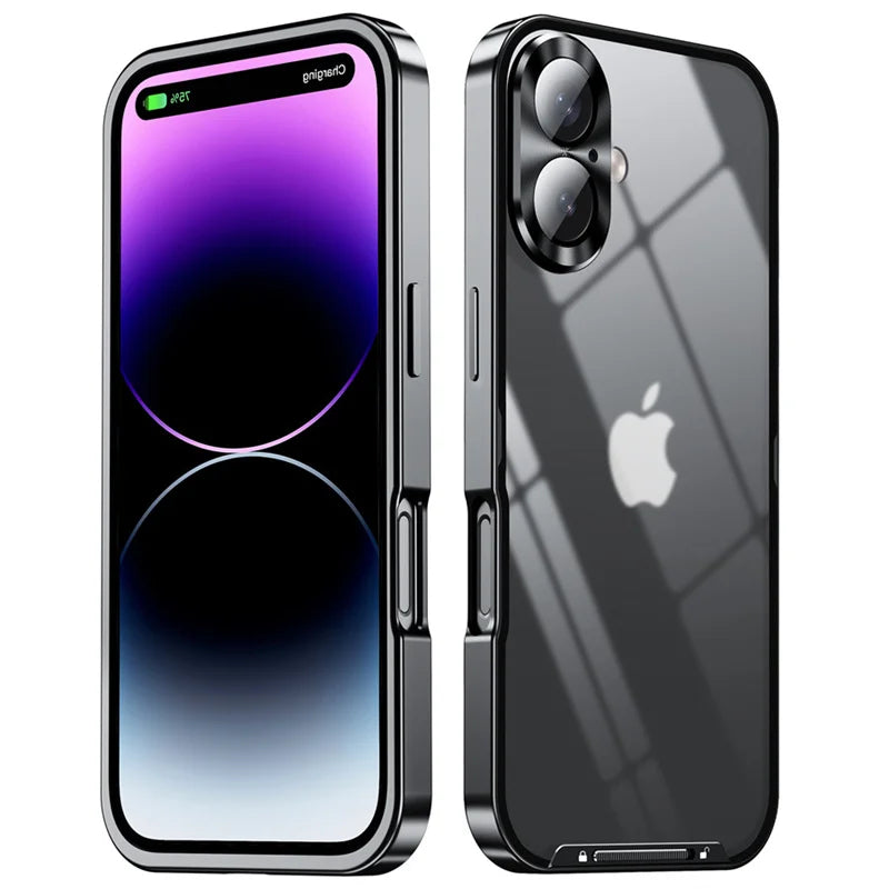 Premium Clear Case with Aluminum Lens Protector for iPhone 16 Series