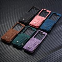 Wallet Phone Case with Removable Card Holder for Samsung Galaxy Z Flip 6